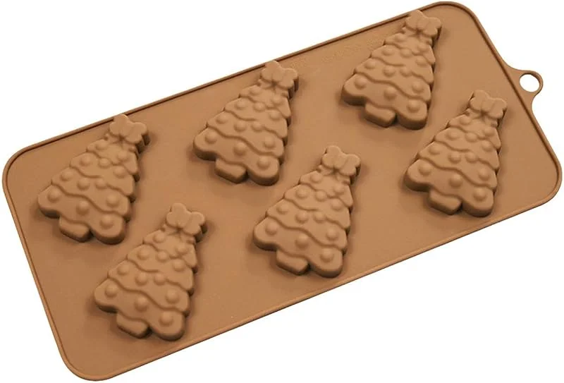 Marke: Generic Weihnachtsbaumschokoladenform, Christbaumformen Silikon 6-Cavity — Weihnachtskueche