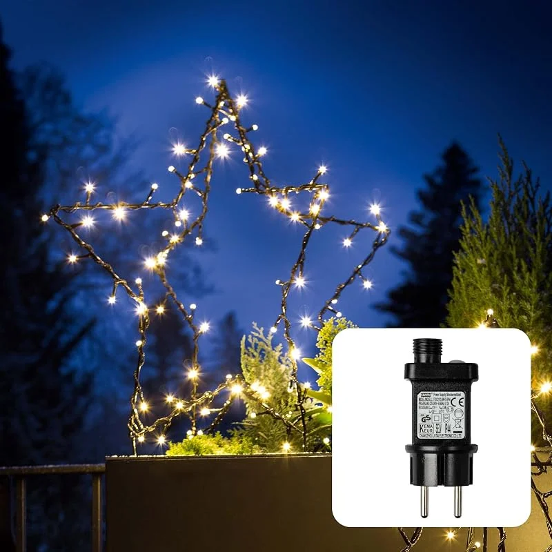 Besuche den hellum-Store hellum LED Weihnachtsstern außen Timer & Trafo, 90 LED warmweiß, 50x59cm — Weihnachtsdeko