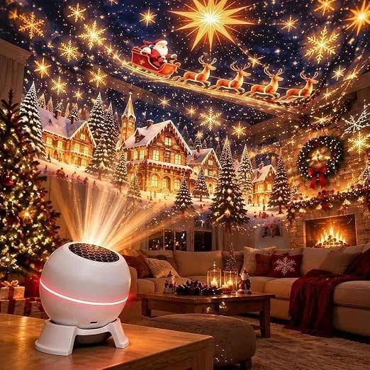 Marke: Generisch Christmas Projector 360° Dynamic Rotating Weihnachts Projektor Night Light — Weihnachtsbeleuchtung