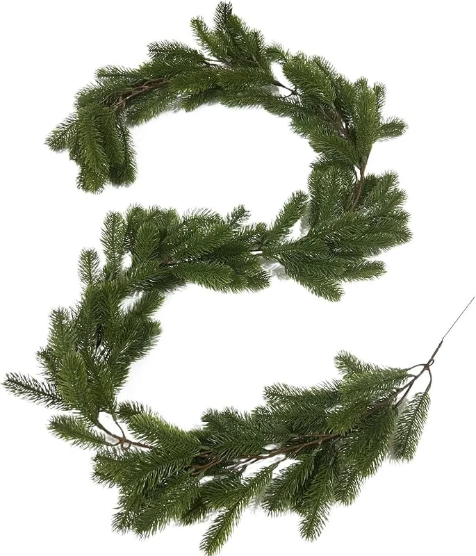 Marke: Generisch Weihnachtsgirlande Mit Echt-Touch Optik - Kunstliche Tannengirlande Aus Zedernoptik, Mit Aufhänger Für Tisch Innen Außen Zuhause Bauernhaus Kamin Party Treppen Für Dekoration Und Saisonale Dekoration — Weihnachtsdeko