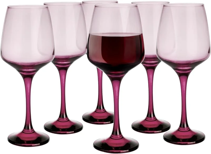Besuche den Glasmark KROSNO 1992-Store Glasmark Krosno Weinglas 0, 3l Rotwein Weingläser 6er Set Gläser Für Rotwein Weisswein Rotweinglas Rotweingläser Weissweingläser Wein Kelch Glas Spülmaschinenfest Rubinrot 6 x 360 ml — Wein und Festtafel