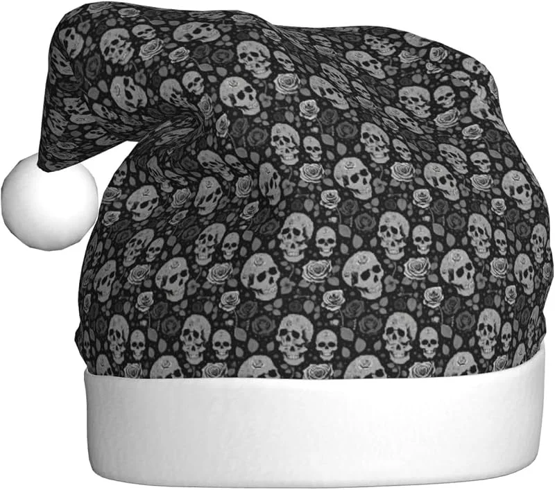 Marke: Tamiger Weihnachtsmützen mit Totenkopf-Aufdruck, saisonal, festlich — Weihnachtsmode