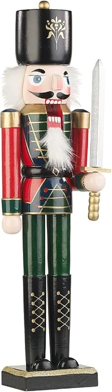 Besuche den infactory-Store infactory Nussknacker Figur: Handbemalter Deko-Nussknacker Soldat aus Holz, 48, 5 cm (Deko-Nussöffner für Weihnachten, Nussbrecher, Figuren) — Weihnachtsdeko