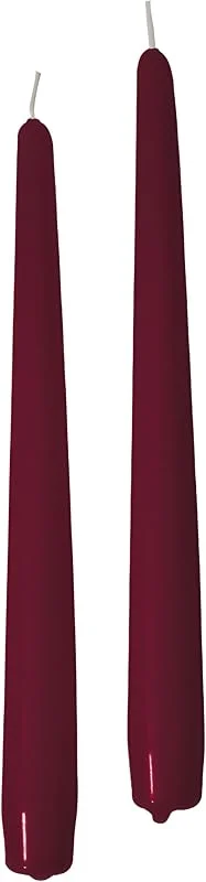 Marke: Cereria Di Giorgio Set mit 10 konischen Kerzen Durchmesser 2, 2 cm Höhe 25 cm - Farbe Burgund - Made in Italy - Kerzen Horeca - Cereria Di Giorgio — Kerzenlicht Abendessen