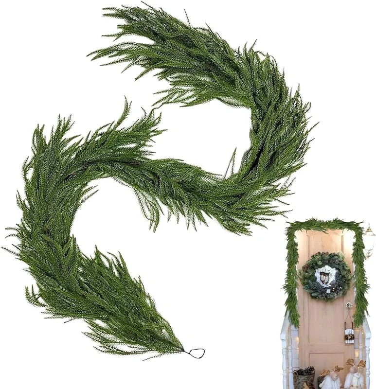 Marke: Ruwshuuk Kiefern-Girlande Dekorative Hängbare Real-Touch Festdeko — Weihnachtsdeko