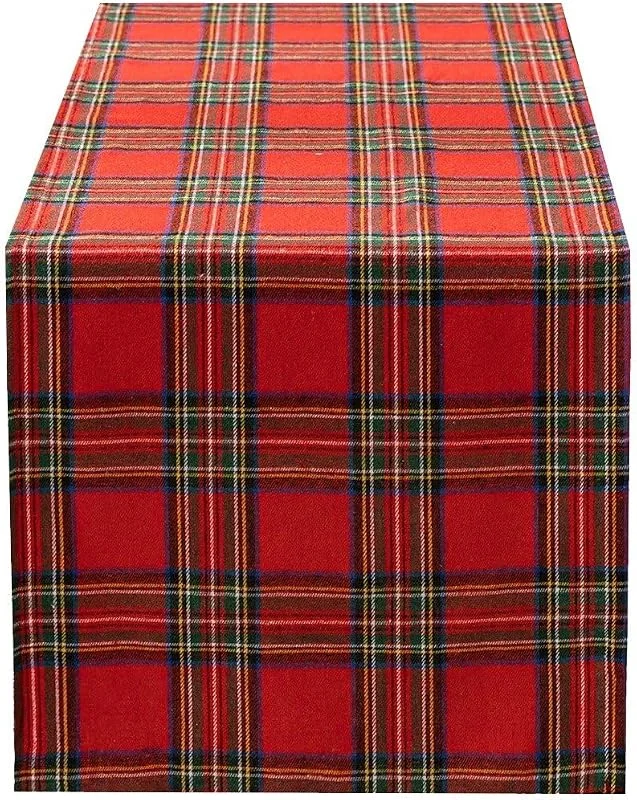 Marke: Dinntty Weihnachts-Check-tischläufer, Rot Kariert, Tischdecke, Familienessen, Karierte Tischdecke, Bauernhaus-Gingham, Heimdekoration — Küche & Haushalt