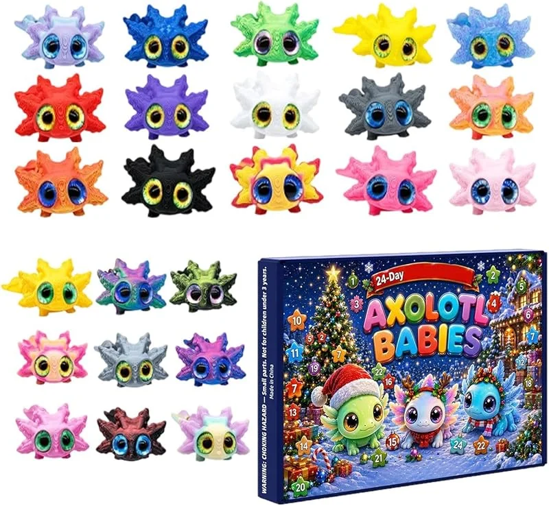 Marke: Generisch Kalender des Rückwärtskontos Axolotl artikuliert gedruckt in — Weihnachtsdeko