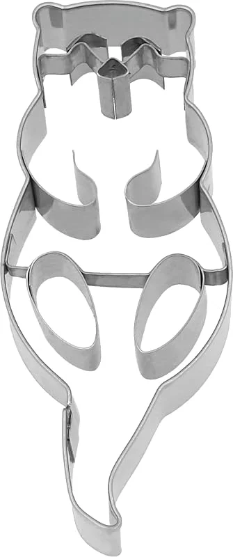 Besuche den RBV Birkmann-Store Ausstechform Otter 9 cm - Birkmann - silber, Edelstahl, mit Innenprägung, Keksausstecher Tiere, Plätzchen Ausstecher Weihnachten, rostfrei, spülmaschinengeeignet — Weihnachtskueche