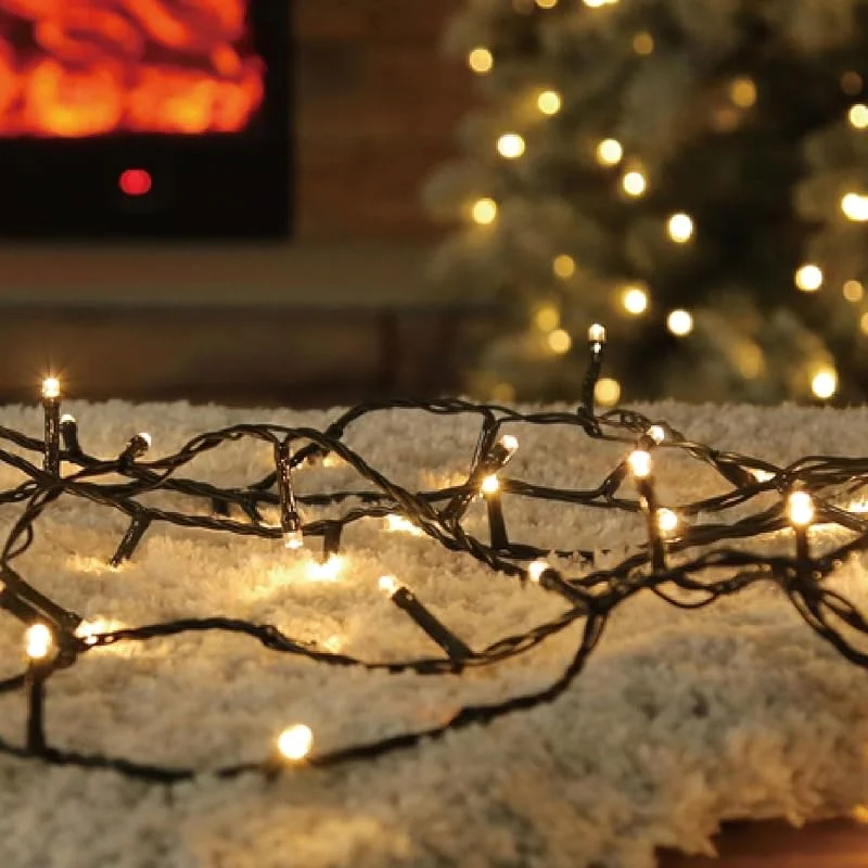 Besuche den shop'n smile ideoon-Store ideoon Stimmungsvolle LED Lichterkette 14m, 192 LEDs, warmweiss: 7 Leuchtmodi, batteriebetrieben, für Innen & Aussen, IP44 - Perfekte Weihnachtsdeko — Weihnachtsbeleuchtung