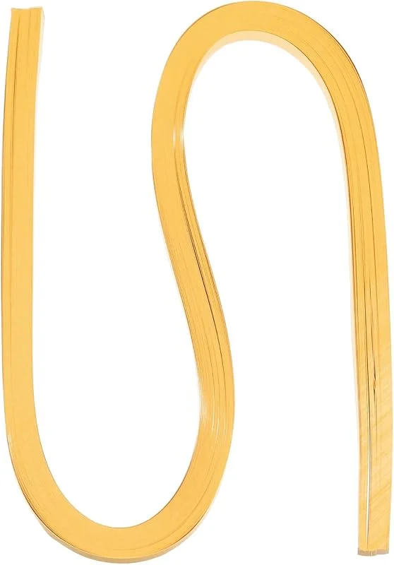 Besuche den PATIKIL-Store PATIKIL Quilling Streifen Papier 60 Stück 1, 8" (3mm) 54cm Origami Gold Gelb — Geschenkverpackung