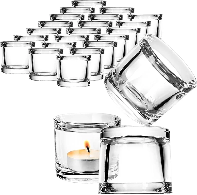 Besuche den GIESSLE-Store Edle Teelichthalter (gewählte Stückzahl: 24) Glas Set, Windlicht — Kerzenlicht Abendessen