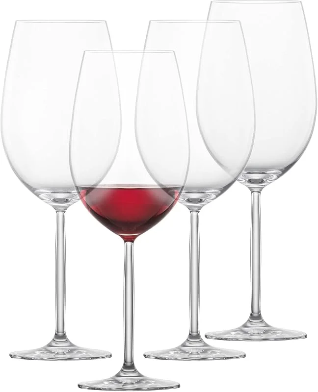 Besuche den Schott Zwiesel-Store SCHOTT ZWIESEL Bordeauxpokal Rotweinglas Muse (4er-Set), edle Bordeauxgläser für Rotwein, spülmaschinenfeste Tritan-Kristallgläser, Made in Germany (Art.-Nr. 123669) — Wein und Festtafel