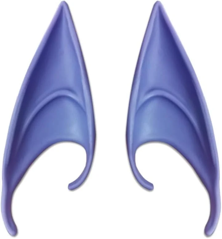 Marke: Blausky 1 Paar Elfenohren, Latex Ohren Spitzohren Pixie Feenohren Latex-Elfenohren Latex Alien Ohren Partydekorationen Zubehör für Erwachsene Cosplay Halloween Karneval Fasching, Lila Blau, 12cm — Weihnachtsmode
