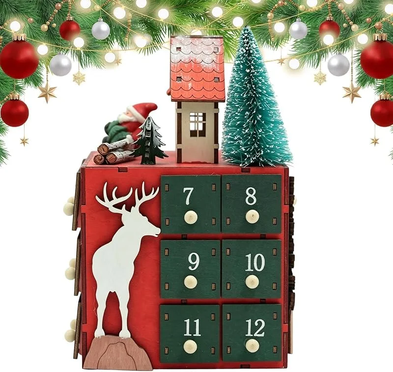 Marke: Générique 24-Tage-Aufbewahrungswürfel Weihnachten Adventskalender wiederverwendbar in — Advent und Tisch