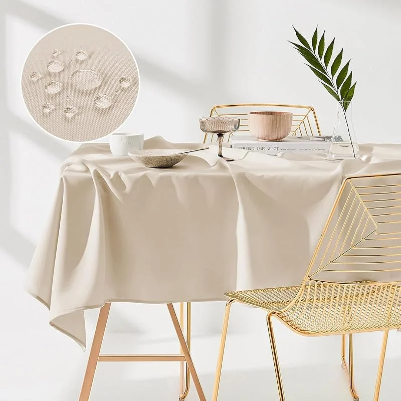 Besuche den ROOM99-Store ROOM99 Aura Tischdecke 140 x 220 cm Creme — Küche & Haushalt