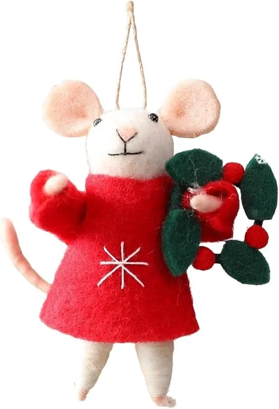 Marke: Generisch Weihnachtliche Filz-Tier-Ornamente, saisonale Fensterkranz-Dekorationen — Weihnachtsdeko
