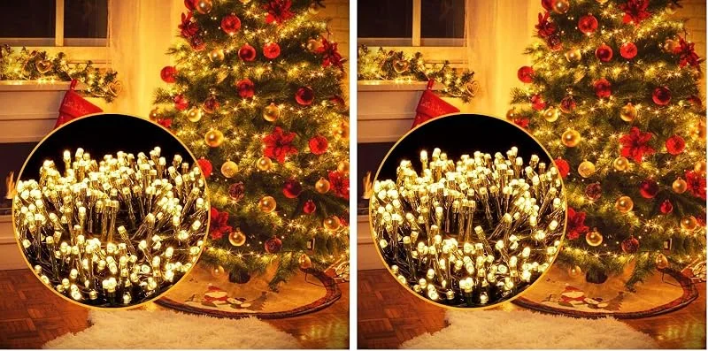 Besuche den Ulinek-Store 50M 2000LED Lichterkette Weihnachtsbaum Strombetrieben (Packung mit 2) — Weihnachtsbeleuchtung