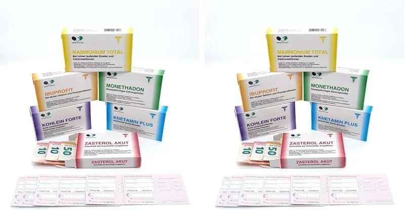 Marke: ASVP Shop Geschenk-Kasten für Geld in Medizin Stlye - Satz von 6 - Lustige Kasten für Geldgeschenke - Geld-Gutschein-Verpackung Perfekt für Hochzeiten, Geburtstage und Reisegutscheine (Packung mit 2) — Geschenkverpackung