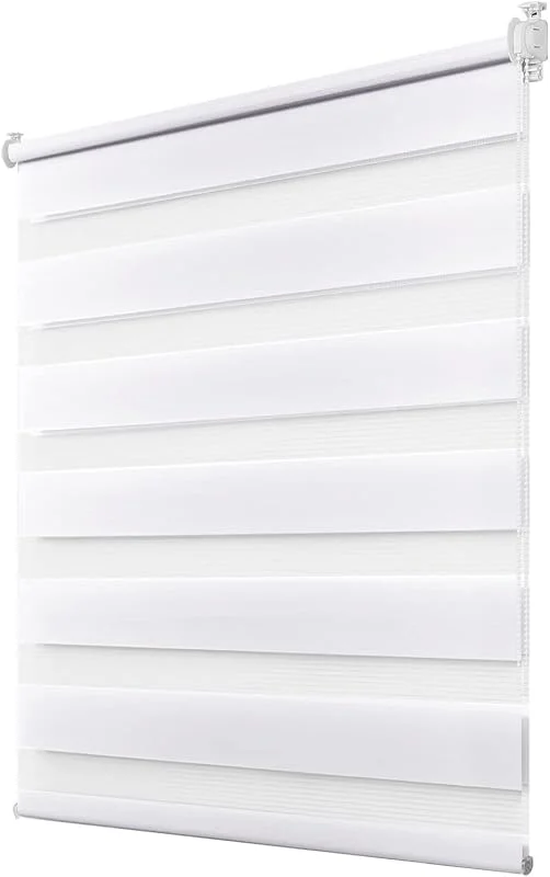Besuche den Deswell-Store Deswell Doppelrollo Klemmfix ohne Bohren Weiß B90xH120cm Stoffbreite 86cm — Wein und Festtafel