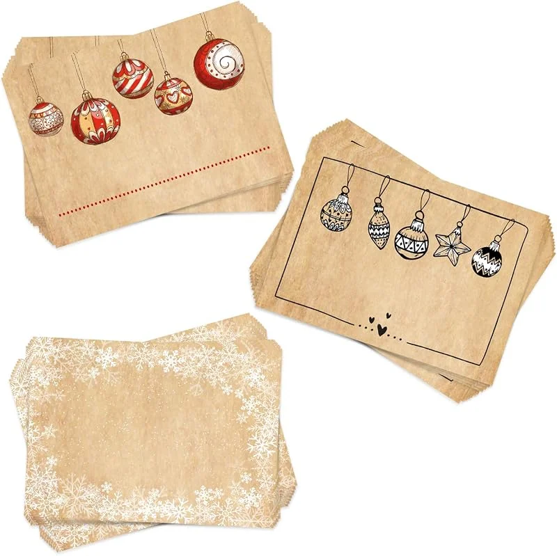 Besuche den Logbuch-Verlag-Store Logbuch-Verlag 75 Geschenkaufkleber Namensaufkleber Weihnachten Aufkleber blanko Deko 7 x 5 cm — Geschenkverpackung